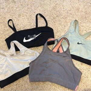 Nike Black and Gray Sports Bras Set